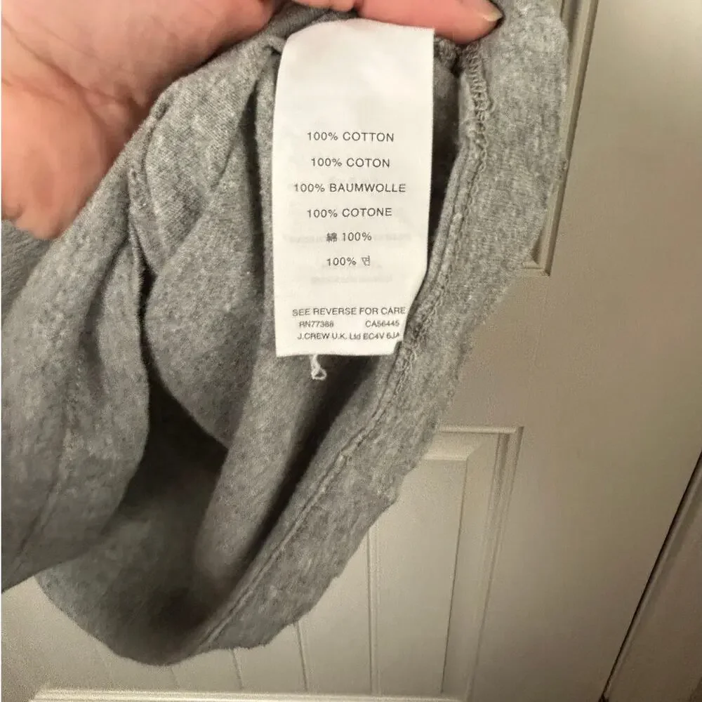 J.Crew Broken In Grey Heather Slub Cotton Men's Crewneck T-Shirt Size S Relaxed